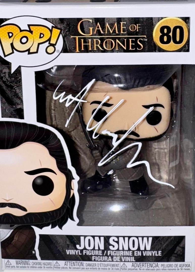 Kit Harington Signed Funko Pop #80 "Jon Snow" (Game Of Thrones) - Beckett COA #02